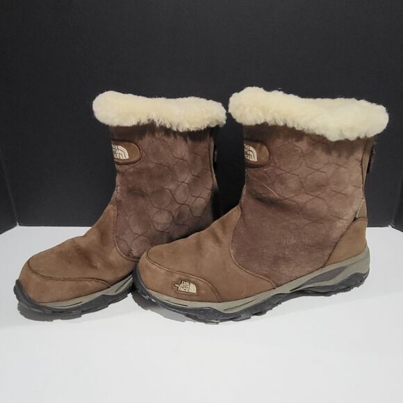 North Face Women's Brown Suede Winter Boots - Picture 1 of 15